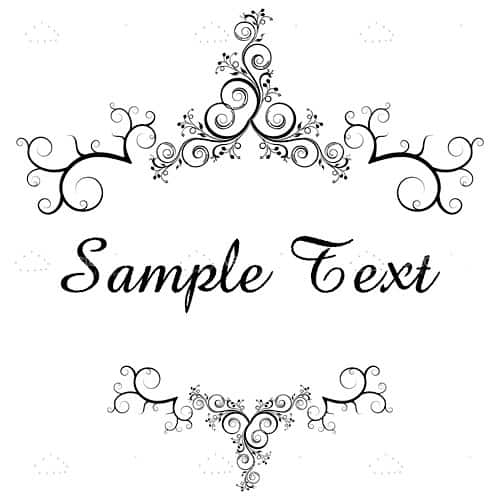 Black Floral Background with Sample Text